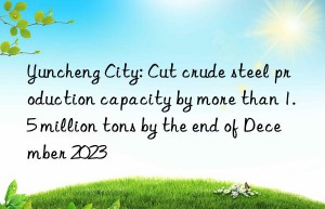 Yuncheng City: Cut crude steel production capacity by more than 1.5 million tons by the end of December 2023