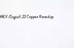 COMEX August 22 Copper Roundup