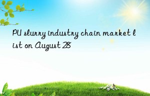 PU slurry industry chain market list on August 28