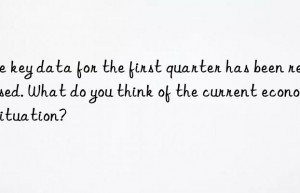 The key data for the first quarter has been released. What do you think of the current economic situation?