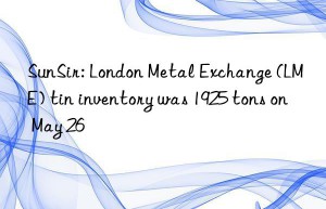 SunSir: London Metal Exchange (LME) tin inventory was 1925 tons on May 26