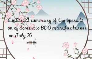 SunSir: A summary of the operation of domestic BDO manufacturers on July 26