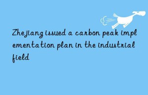 Zhejiang issued a carbon peak implementation plan in the industrial field​