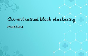 Air-entrained block plastering mortar