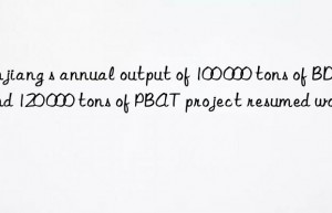 Xinjiang s annual output of 100 000 tons of BDO and 120 000 tons of PBAT project resumed work!