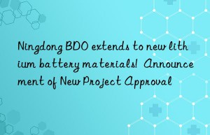 Ningdong BDO extends to new lithium battery materials!  Announcement of New Project Approval