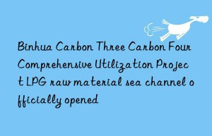 Binhua Carbon Three Carbon Four Comprehensive Utilization Project LPG raw material sea channel officially opened