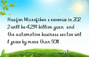 Huafon Microfiber s revenue in 2022 will be 4.239 billion yuan  and the automotive business sector will grow by more than 50%