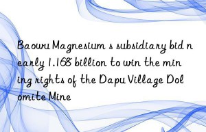 Baowu Magnesium s subsidiary bid nearly 1.168 billion to win the mining rights of the Dapu Village Dolomite Mine