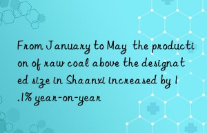 From January to May  the production of raw coal above the designated size in Shaanxi increased by 1.1% year-on-year