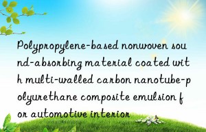 Polypropylene-based nonwoven sound-absorbing material coated with multi-walled carbon nanotube-polyurethane composite emulsion for automotive interior