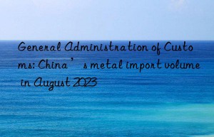 General Administration of Customs: China’s metal import volume in August 2023