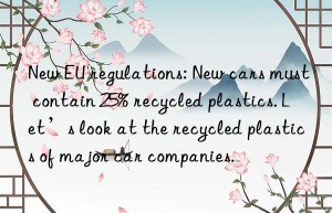 New EU regulations: New cars must contain 25% recycled plastics. Let’s look at the recycled plastics of major car companies.