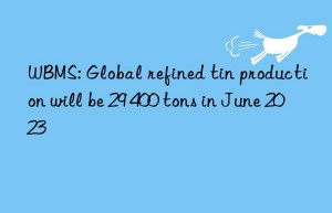 WBMS: Global refined tin production will be 29 400 tons in June 2023