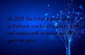 In 2023  the total export volume of Vietnam s natural rubber and mixed rubber will increase by 8.4% year-on-year