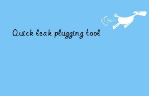 Quick leak plugging tool