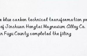 The blue carbon technical transformation project of Jinchuan Hongtai Magnesium Alloy Co.  Ltd. in Fugu County completed the filing