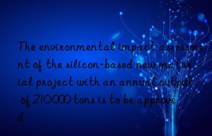 The environmental impact assessment of the silicon-based new material project with an annual output of 210 000 tons is to be approved