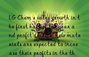 LG Chem s sales growth in the first half of the year and profit decline  new materials are expected to increase their profits in the third quarter