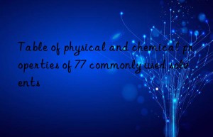 Table of physical and chemical properties of 77 commonly used solvents