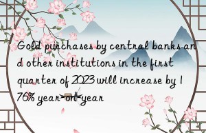 Gold purchases by central banks and other institutions in the first quarter of 2023 will increase by 176% year-on-year