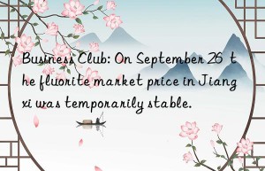 Business Club: On September 26  the fluorite market price in Jiangxi was temporarily stable.