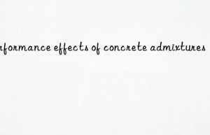 Performance effects of concrete admixtures