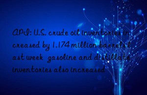 API: U.S. crude oil inventories increased by 1.174 million barrels last week  gasoline and distillate inventories also increased