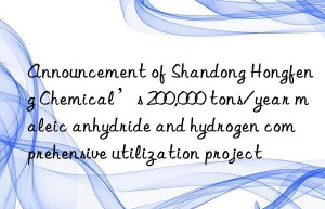 Announcement of Shandong Hongfeng Chemical’s 200,000 tons/year maleic anhydride and hydrogen comprehensive utilization project