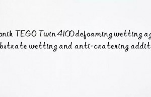 Evonik TEGO Twin 4100 defoaming wetting agent substrate wetting and anti-cratering additive