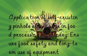 Application of self-crusting pinhole eliminator in food processing machinery: Ensure food safety and long-term use of equipment