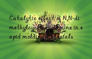 Catalytic effect of N,N-dimethylcyclohexylamine in rapid molding materials