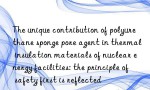 The unique contribution of polyurethane sponge pore agent in thermal insulation materials of nuclear energy facilities: the principle of safety first is reflected