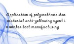 Application of polyurethane shoe material anti-yellowing agent in winter boot manufacturing