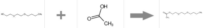 Figure 1 Diethylene glycol butyl ether acetate  Synthetic reaction formula.png