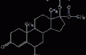 Medroxyprogesterone acetate structural formula