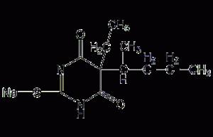 Sodium Thiopental Structural Formula