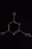 2-amino-4,6-dichloropyrimidine structural formula