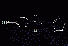 Sulfathiazole structural formula