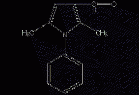 2,5-Dimethyl-1-phenylpyrrole-3-carbonaldehyde structural formula