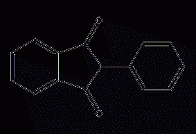 2-phenyl-1,3-indandione structural formula