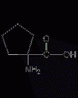 1-Amino-1-cyclopentacarboxylic acid structural formula