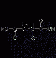 DL-mercaptosuccinic acid structural formula