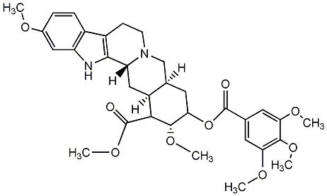 Reserpine structural formula