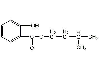 Isoamyl benzoate structural formula