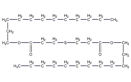 3,3'-Dilaudecyl thiodipropionate structural formula