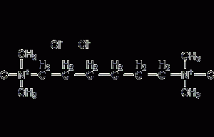 Structural formula of hexamethylbisammonium chloride