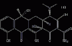 Tetracycline hydrochloride structural formula