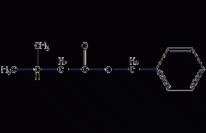 Structural formula of benzyl isovalerate