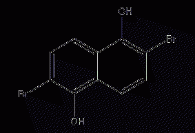 2,6-dibromonaphthalene-1,5-diol structural formula